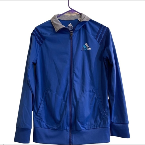 Men’s ADIDAS Blue Climalite Track Jacket - Picture 2 of 6